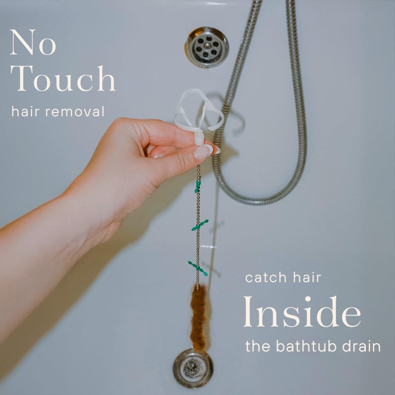 DrainWig Bathtub Drain Hair Catcher â€“ Disposable (2-Pack) â€“ Installs Under Stopper- No-Touch Hair Removal for Bathtub Drains â€“ As Seen on Shark Tank - Image 2